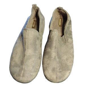 DOCKERS MEN'S GRAY COMFORT ROUND TOE SLIP ON SLIPPERS SIZE 11-12 XL lightly used